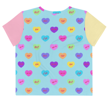Load image into Gallery viewer, Hashy VDay All-Over Print Crop Tee