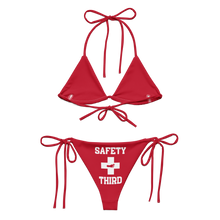 Load image into Gallery viewer, Safety Third All-over print recycled string bikini