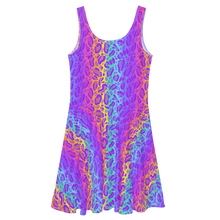 Load image into Gallery viewer, Rainbow On On Leopard Skater Dress