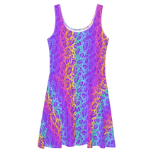 Load image into Gallery viewer, Rainbow On On Leopard Skater Dress
