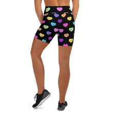 Load image into Gallery viewer, Hashy VDay After Dark Yoga Shorts