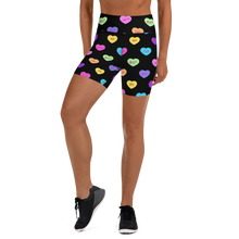 Load image into Gallery viewer, Hashy VDay After Dark Yoga Shorts