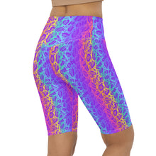 Load image into Gallery viewer, Rainbow ON ON Leopard Biker Shorts