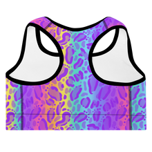 Load image into Gallery viewer, Rainbow ON ON Leopard Padded Sports Bra