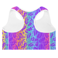 Load image into Gallery viewer, Rainbow ON ON Leopard Padded Sports Bra