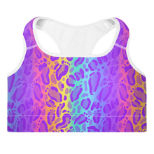 Load image into Gallery viewer, Rainbow ON ON Leopard Padded Sports Bra