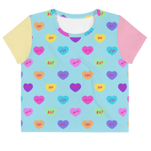 Load image into Gallery viewer, Hashy VDay All-Over Print Crop Tee
