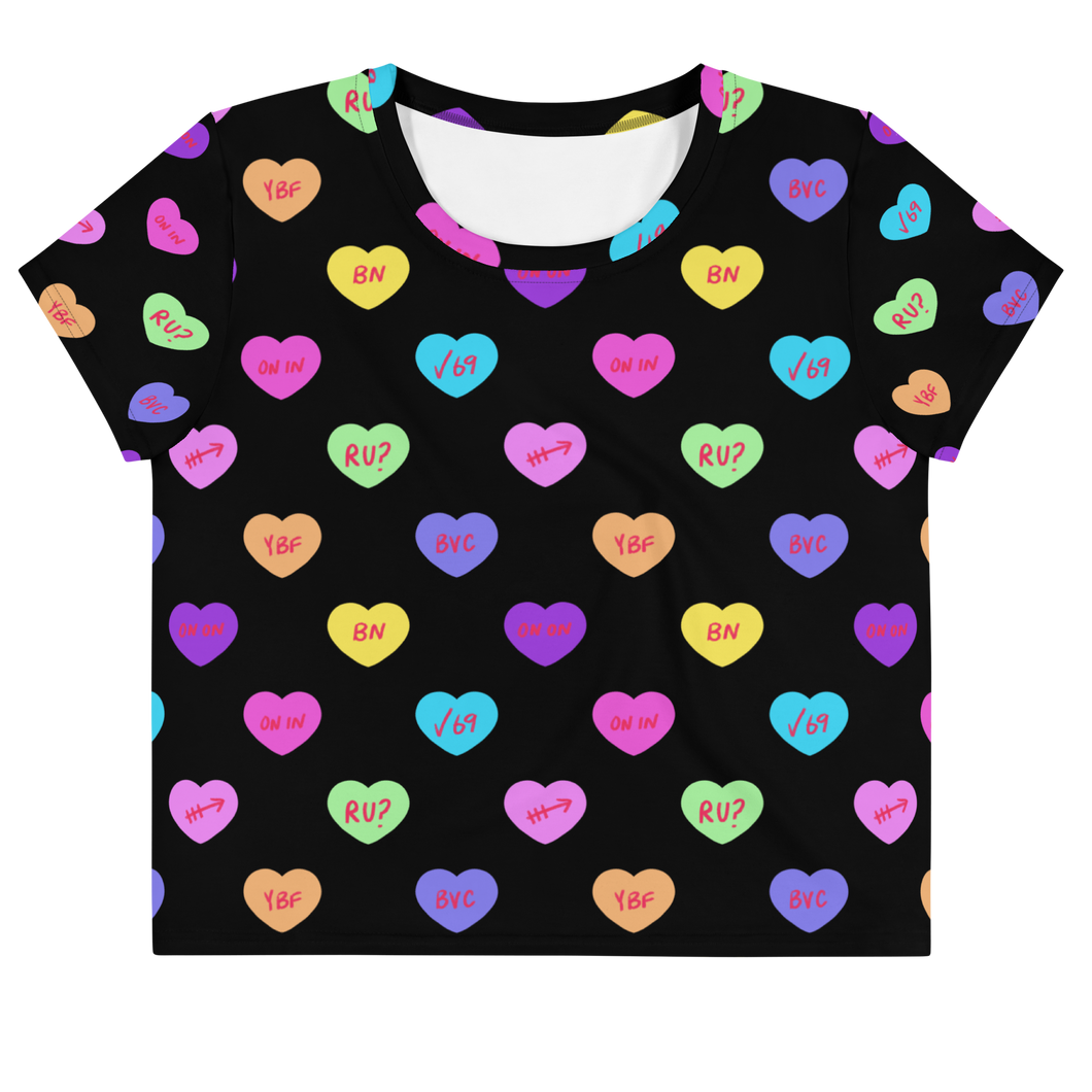 Hashy VDay After Dark All-Over Print Crop Tee