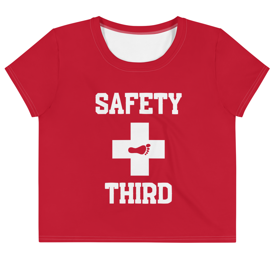 Safety Third All-Over Print Crop Tee