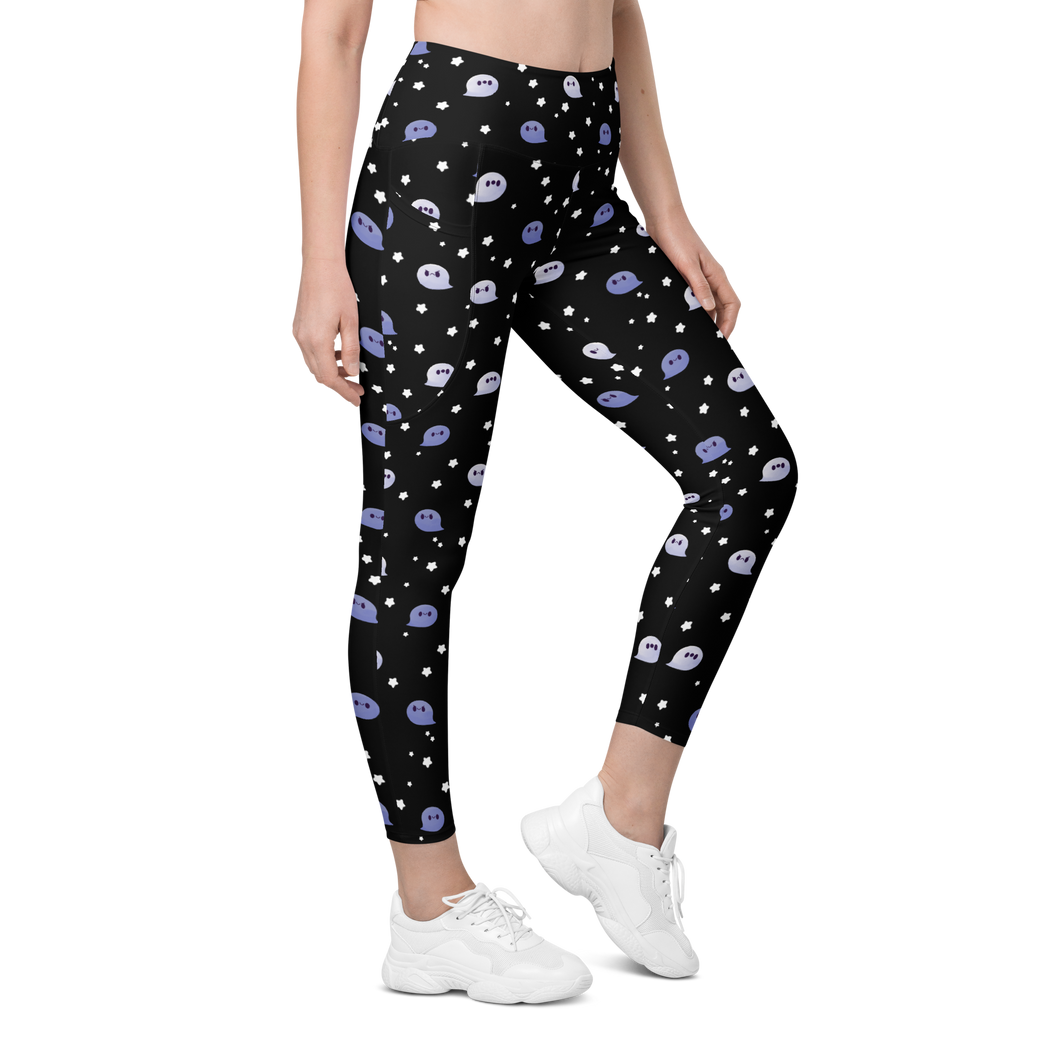 Spooky Ghost Leggings with pockets
