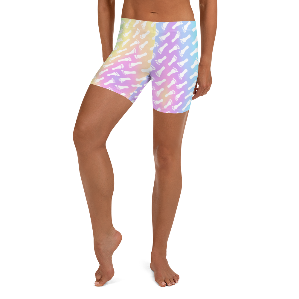 Pastel Rainbow Footprint Shorts