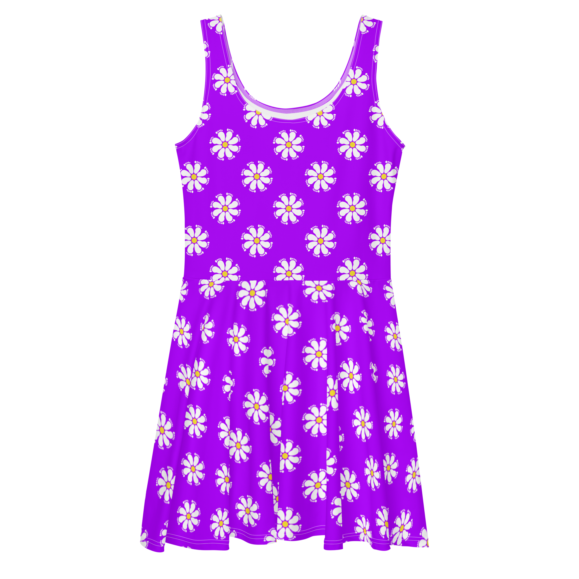fitted lace wedding dress Purple Ombre Sleeveless Skater Dress main image 0