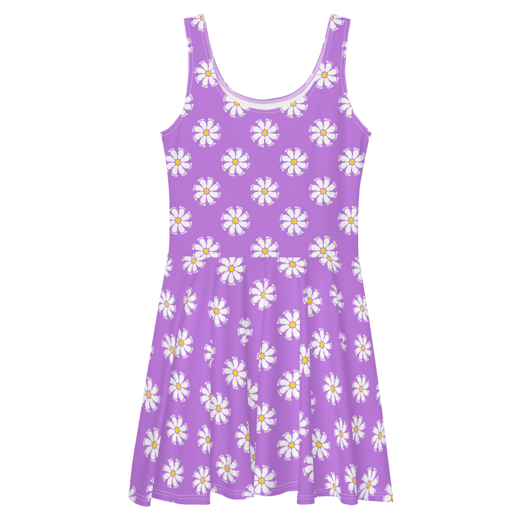 Lavender Flour Child Skater Dress