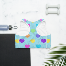 Load image into Gallery viewer, Candy hearts Sports bra
