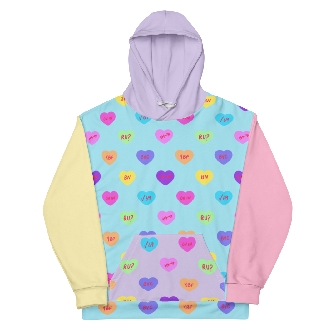 Hash Candy Hearts Unisex Hoodie